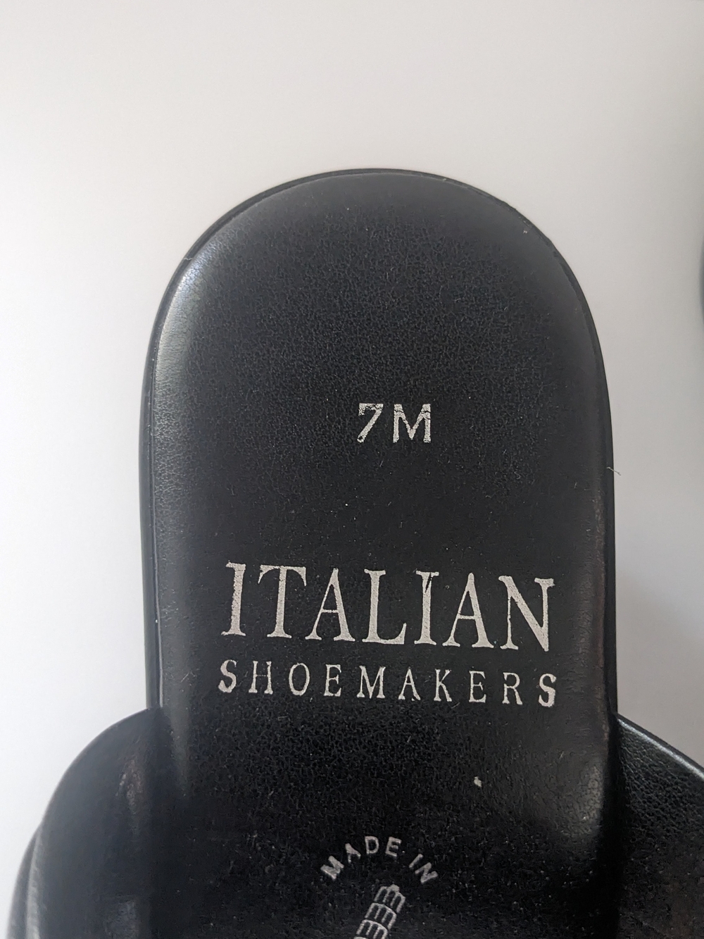 Italian Shoemakers Black Platform Slide Sandals with Silver Buckle 7 - Picture 8 of 8